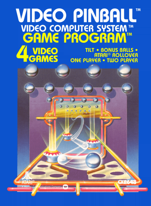 Pinball box art for Atari 2600